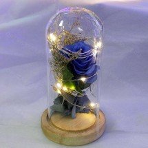 Искусственная роза в колбе с подсветкой оптом