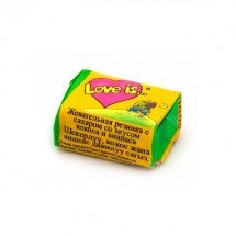 Блок жвачек Love is — "Кокос-Ананас" оптом